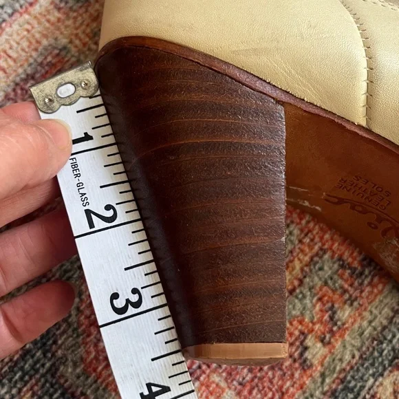 Zodiac USA Vintage Women's Size 10 Off White Suede Leather Western Cowboy Boots - Picture 14 of 15